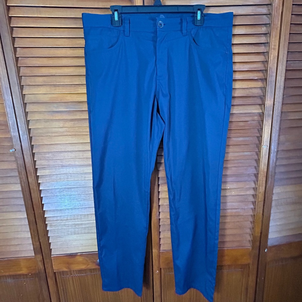 Tommy Bahama Boracay 5-Pocket Tech Pants Mens 36x32 Navy Blue Straight Leg